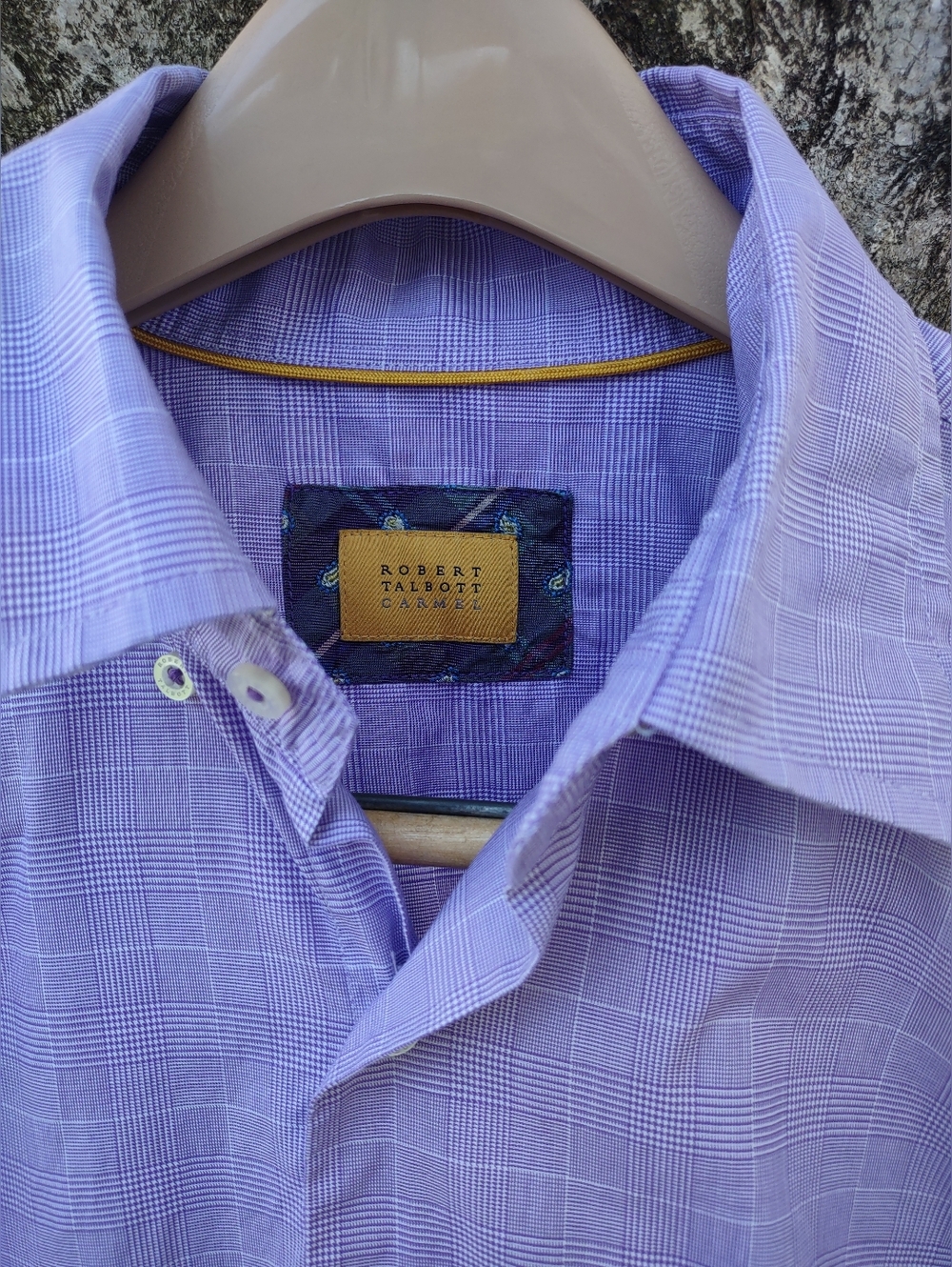 Robert Talbott Lavender Plaid Dress Shirt
